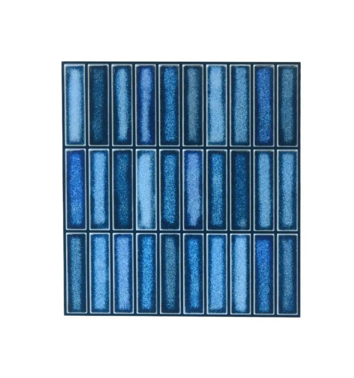 Blue Peel and Stick 3D Wall Tile: Self-Adhesive Backsplash