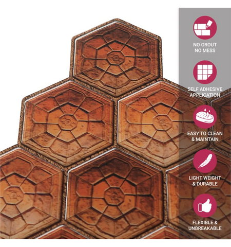 Orange Peel and Stick Backsplash Tiles | Kitchen Backsplash Tiles | Self Adhesive Tiles