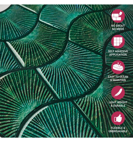 Peel and Stick Kitchen Backsplash Tile: Waterproof Self Adhesive Wall Decor