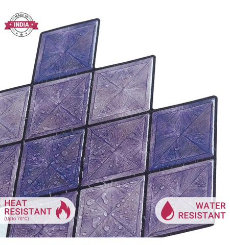 Purple Diamond Peel and Stick Wall Tile