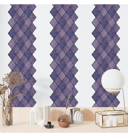 Purple Diamond Peel and Stick Wall Tile