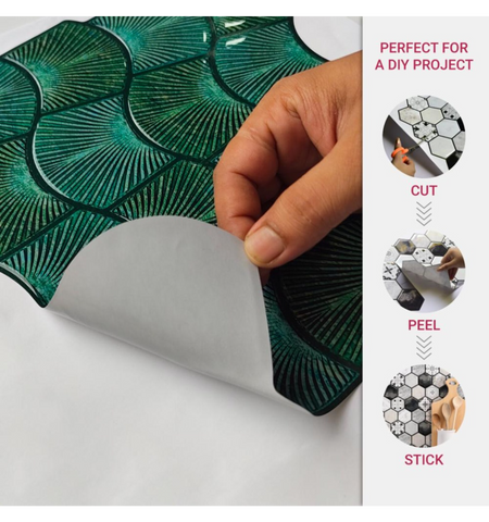 Peel and Stick Kitchen Backsplash Tile: Waterproof Self Adhesive Wall Decor