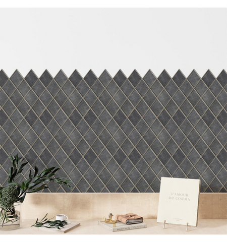 Charcoal Grey Peel and Stick Wall Tile