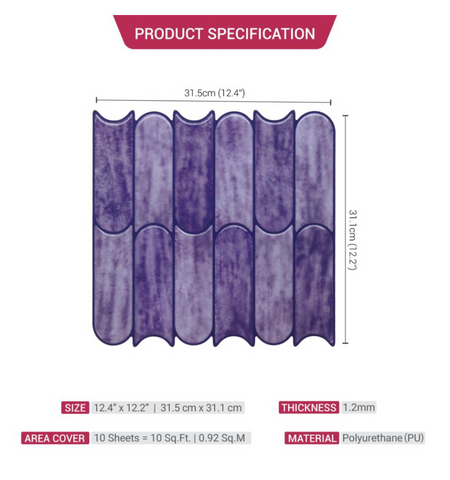 Indigo Peel and Stick Wall Tile
