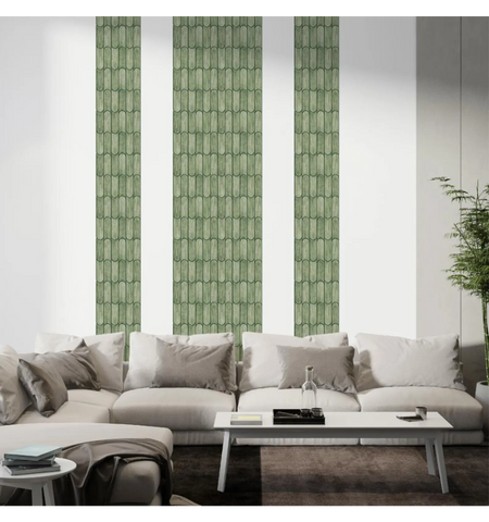 Green Scallop Tile Peel and Stick Tile