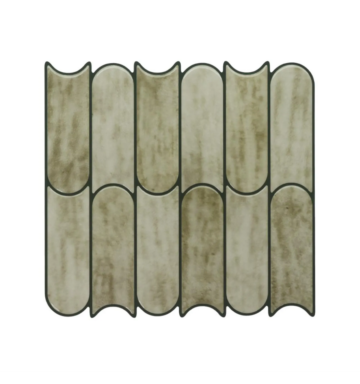 Sage Green Bullet Tile Peel and Stick Tile