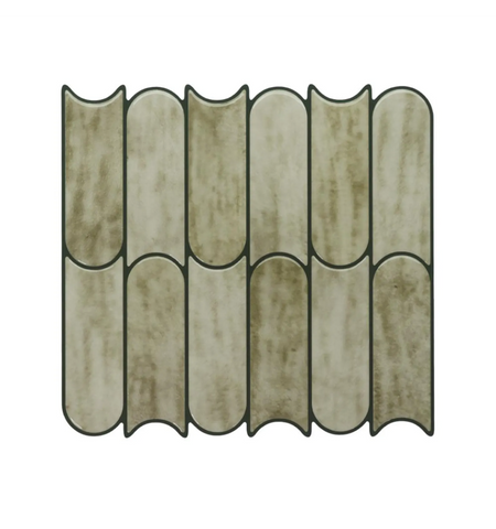 Sage Green Bullet Tile Peel and Stick Tile