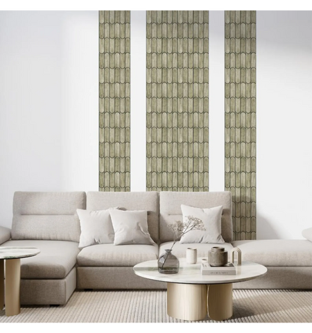 Sage Green Bullet Tile Peel and Stick Tile