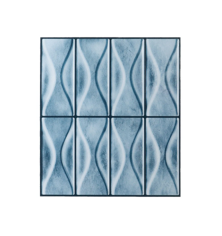 Blue 5 Sheets 3D Peel and Stick Kitchen Backsplash Tile