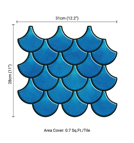 Peel and Stick Backsplash Self Adhesive DIY Tile,3D Wall PU Gel Vinyl Tiles