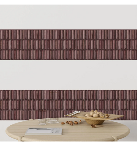 Brown Peel And Stick Tiles 3D Kitchen Backsplash Tile
