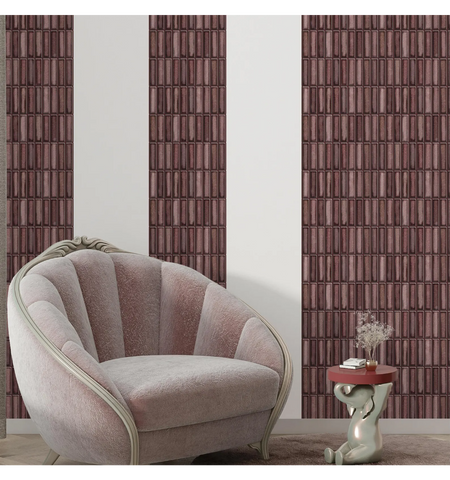 Brown Peel And Stick Tiles 3D Kitchen Backsplash Tile