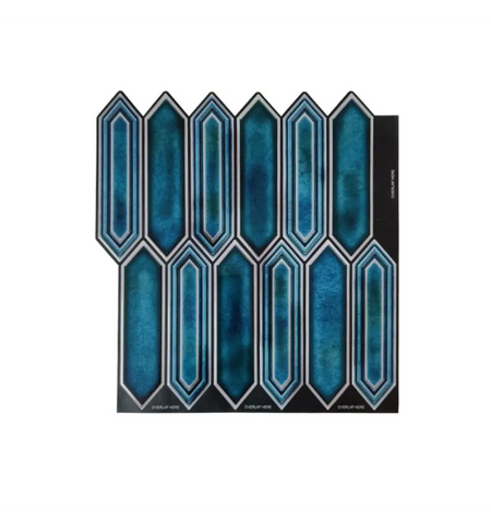 Crayon Blue Peel and Stick Wall Tile | Kitchen Backsplash Tiles