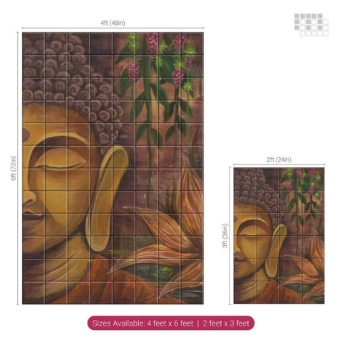 Seven Horses Sun Art Peel and Stick Tile l Self Adhesive Wall Tile