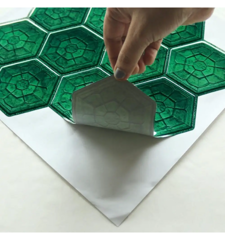 Deep green Peel and Stick Backsplash Tiles | Kitchen Backsplash Tiles | Self Adhesive Tiles