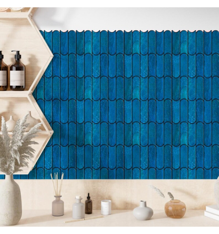Navy Blue Capsule Peel and Stick Backsplash Tiles