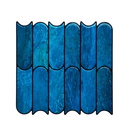 Navy Blue Capsule Peel and Stick Backsplash Tiles