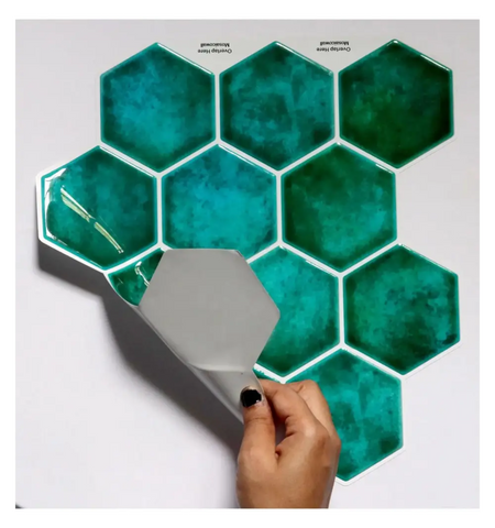 Teal Peel and Stick Tile | Kitchen Backsplash Tiles