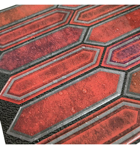 Long Hexagon Grunge Peel And Stick Wall Tile | Backsplash Tiles | Self Adhesive Tiles For Home Décor