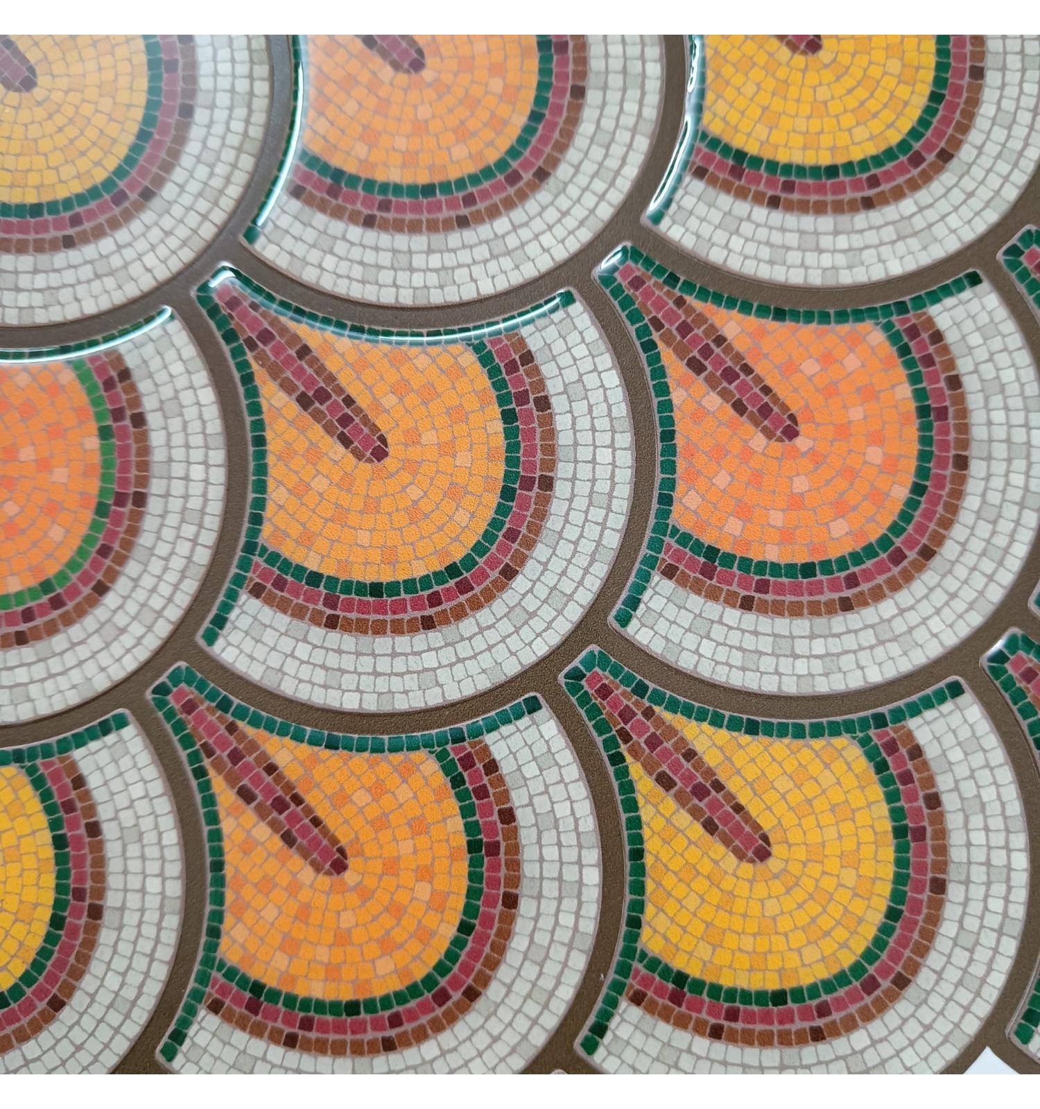 Fake Tiles Multicolour Fauxsaic Red Peel And Stick Wall Tile | Mosaicowall