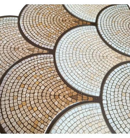 Beige Fauxsaic Peel and Stick Wall Tile | Kitchen Backsplash Tiles | Self Adhesive Tiles For Home Decor