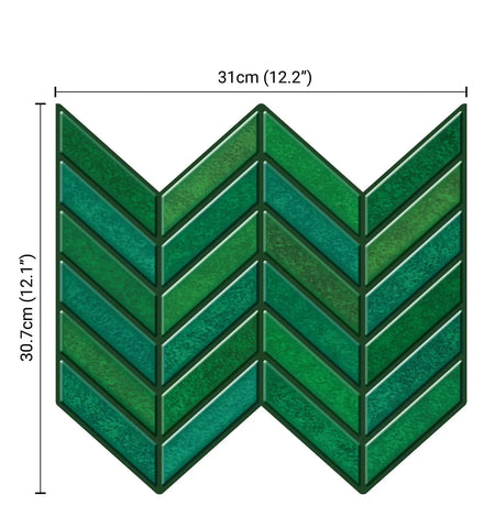 Emerald Green Tiles - Peel and Stick Backsplash