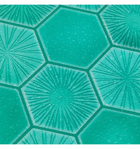 Mosaicowall Icy Peel and Stick wall Tile | Hexagon Kitchen Backsplash Tiles | self Adhesive Tiles for Home Décor