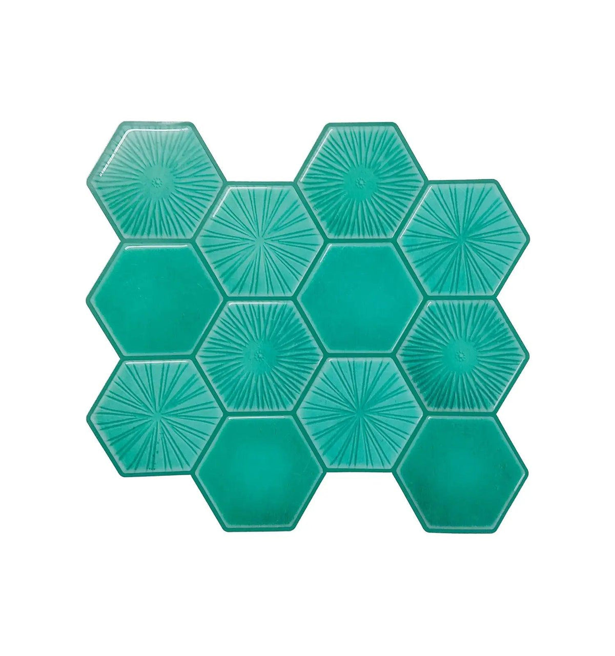 Mosaicowall Icy Peel and Stick wall Tile | Hexagon Kitchen Backsplash Tiles | self Adhesive Tiles for Home Décor