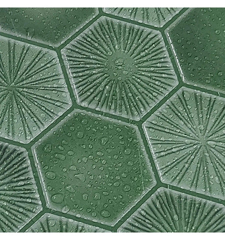 Antique Green Peel and Stick Wall Tile | Hexagon Kitchen Backsplash Tiles | self Adhesive Tiles for Home Décor