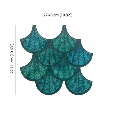 Artistic Teal Blue Peel and Stick Backsplash Tile | Kitchen Backsplash Tiles | self Adhesive Stick on Tiles