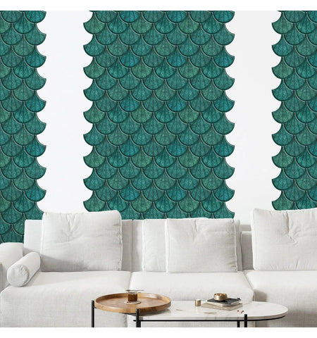 Artistic Teal Blue Peel and Stick Backsplash Tile | Kitchen Backsplash Tiles | self Adhesive Stick on Tiles