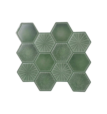 Antique Green Peel and Stick Wall Tile | Hexagon Kitchen Backsplash Tiles | self Adhesive Tiles for Home Décor