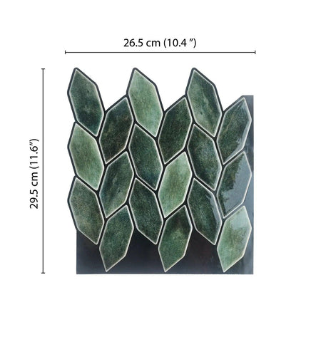 Fern Green Peel And Stick Wall Tile | Kitchen Backsplash Tiles | Self Adhesive Tiles For Home Décor