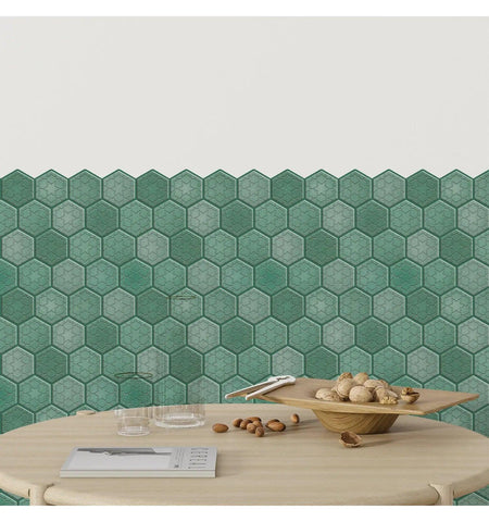 Decorative Peel and Stick Wall Tile | Hexagon Kitchen Backsplash Tiles | self Adhesive Tiles for Home Décor