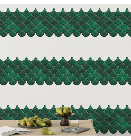 Spinach Green Peel and Stick Wall Tile | Kitchen Backsplash Tiles | Self Adhesive Tiles For Home Decor