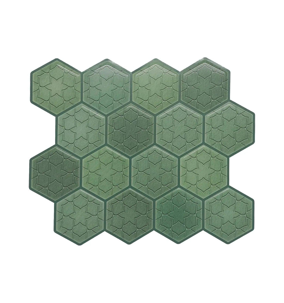 Decorative Green Peel and Stick Wall Tile | Hexagon Kitchen Backsplash Tiles | self Adhesive Tiles for Home Décor