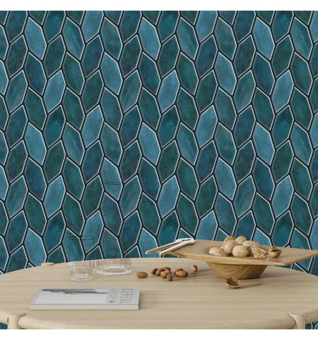 Emerald Blue Peel And Stick Wall Tile | Kitchen Backsplash Tiles | Self Adhesive Tiles For Home Décor