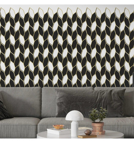 Black and White Peel And Stick Wall Tile | Kitchen Backsplash Tiles | Self Adhesive Tiles For Home Décor