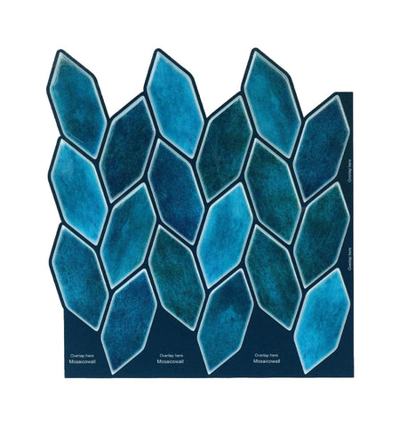 Emerald Blue Peel And Stick Wall Tile | Kitchen Backsplash Tiles | Self Adhesive Tiles For Home Décor