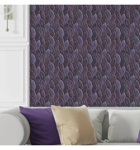 Olive Purple Peel and Stick Wall Tile | Kitchen Backsplash Tiles | self Adhesive Tiles for Home Décor