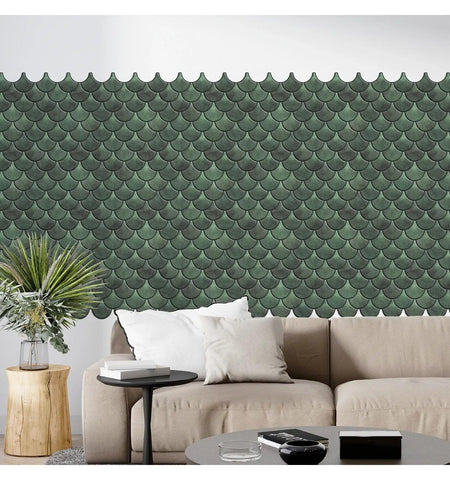 Forest Green Peel and Stick Wall Tile | Kitchen Backsplash Tiles | Self Adhesive Tiles For Home Decor