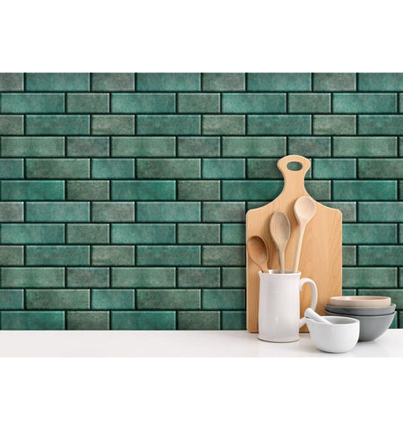 Green Peel and Stick Tiles | Peel and Stick Tiles for Backsplash