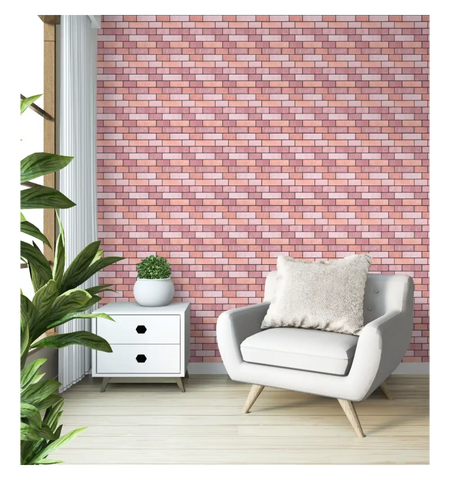 Subway Pink Pastel Subway Textured Peel and Stick Wall Tile, Kitchen Backsplash Tile