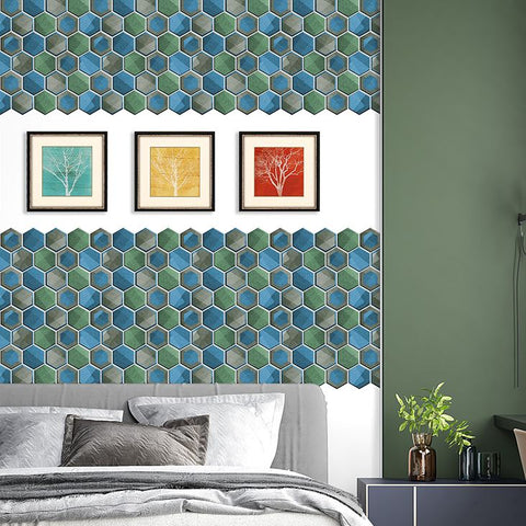 Geometric abstract Peel and Stick Wall Tile | Kitchen Backsplash Tiles