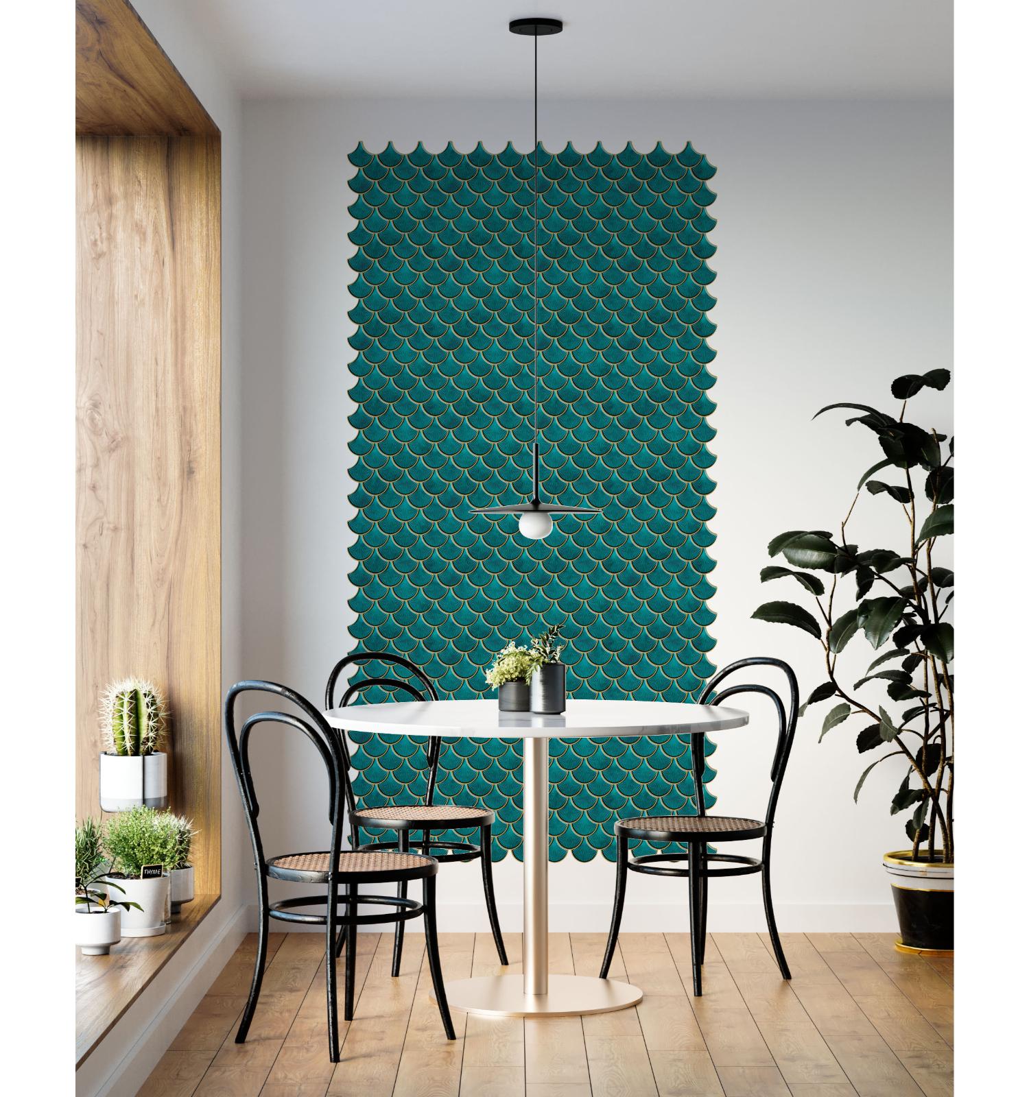 Peel and Stick Teal Blue Wall Tile | Kitchen Backsplash Tiles