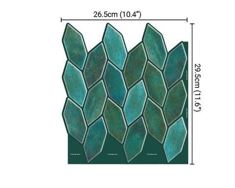 Emerald Green Peel and Stick Wall Tile | Kitchen Backsplash Tiles
