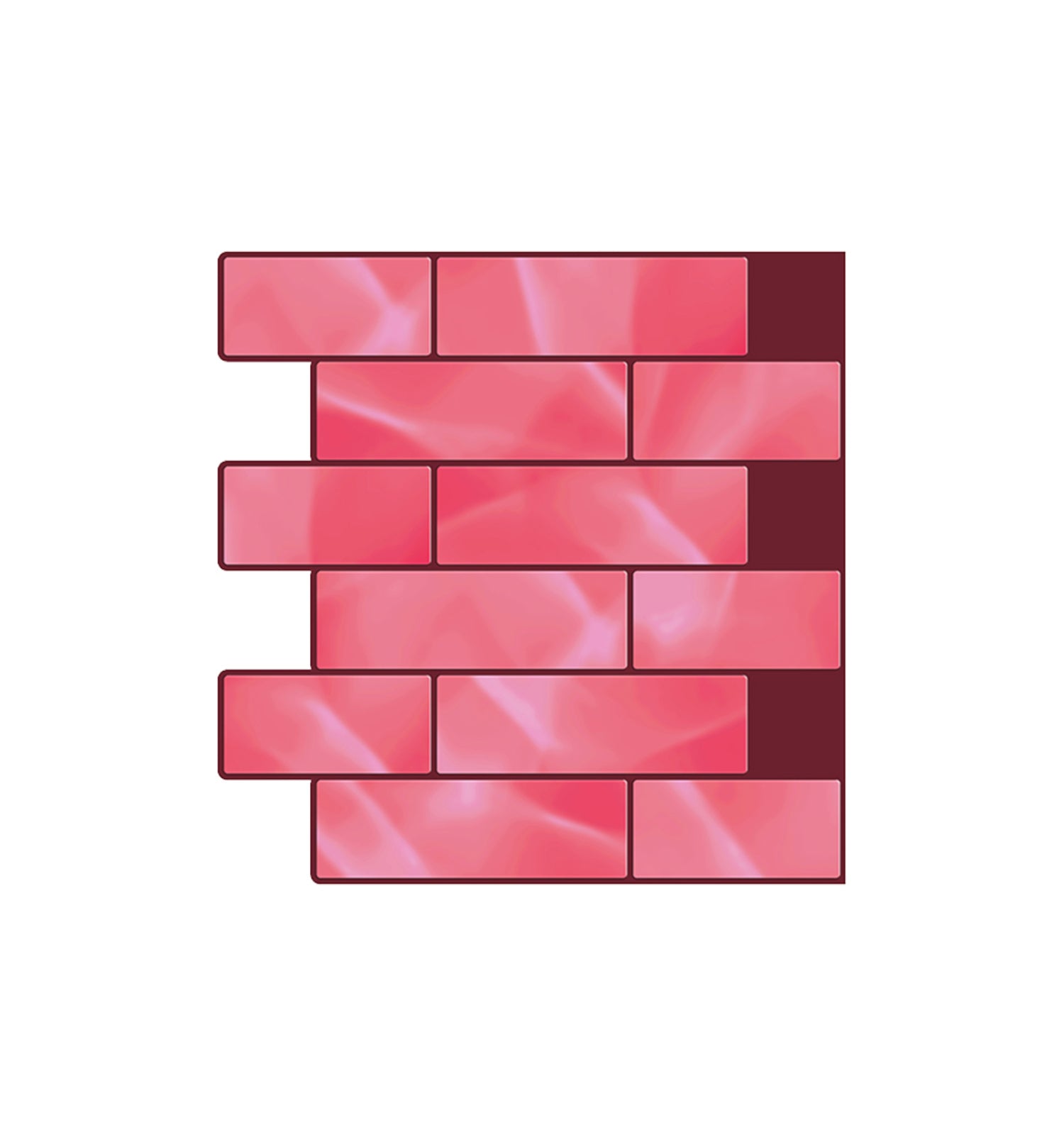 Pink kitchen backsplash | Subway vinyl tile | Peel and Stick Backsplash Self Adhesive Tile
