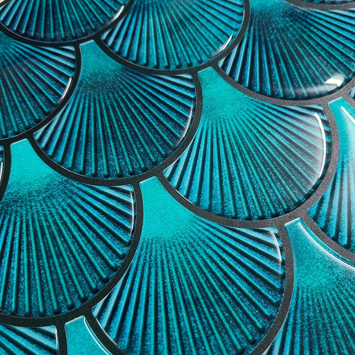 Teal Blue Peel and Stick Wall Tile | Kitchen Backsplash Tiles | Self Adhesive Tiles For Home Decor From Mosaicowall - Style 106