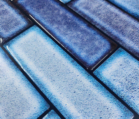 Blue Subway Peel and Stick Tiles