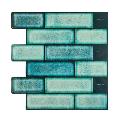 Peel and Stick 3D Tiles Subway Peel and Stick Tiles - Mosaicowall Mosaicowall Subway Peel and Stick Tiles